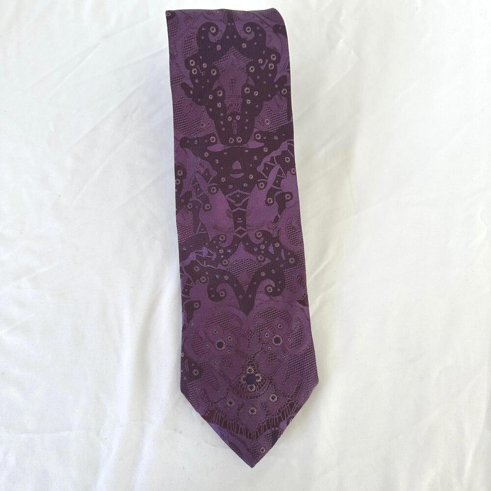 Christian Lacroix Purple Tie - Luxury Silk Blend - Made in Italy